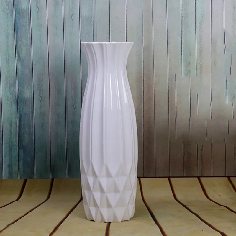 

Plastic Minimalistic Vase Cerami Floor Ikebana Design Vase Nordic Grand Decoracion Habitacion Aesthetic Vase Decoration Home