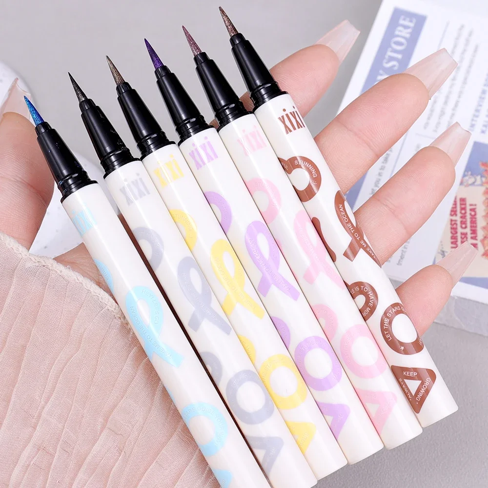 Алмазная перламутровая подводка для глаз тени век металлические блестящие