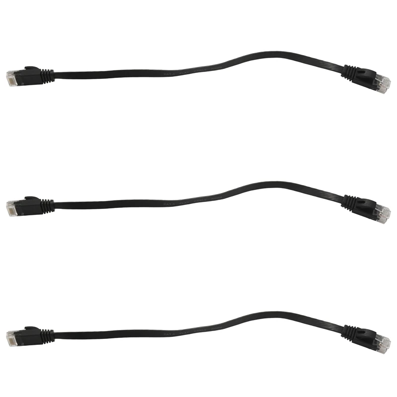 Плоский сетевой кабель JABS 18 шт. 1 фут, плотный высокоскоростной патч Cat6 Lan-провод с разъемами Rj45 без Snagless