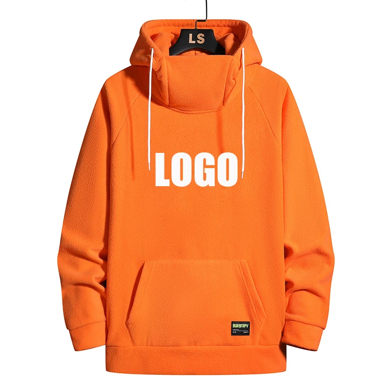 

Мужская Толстая осенне-зимняя черная ветрозащитная толстовка с капюшоном