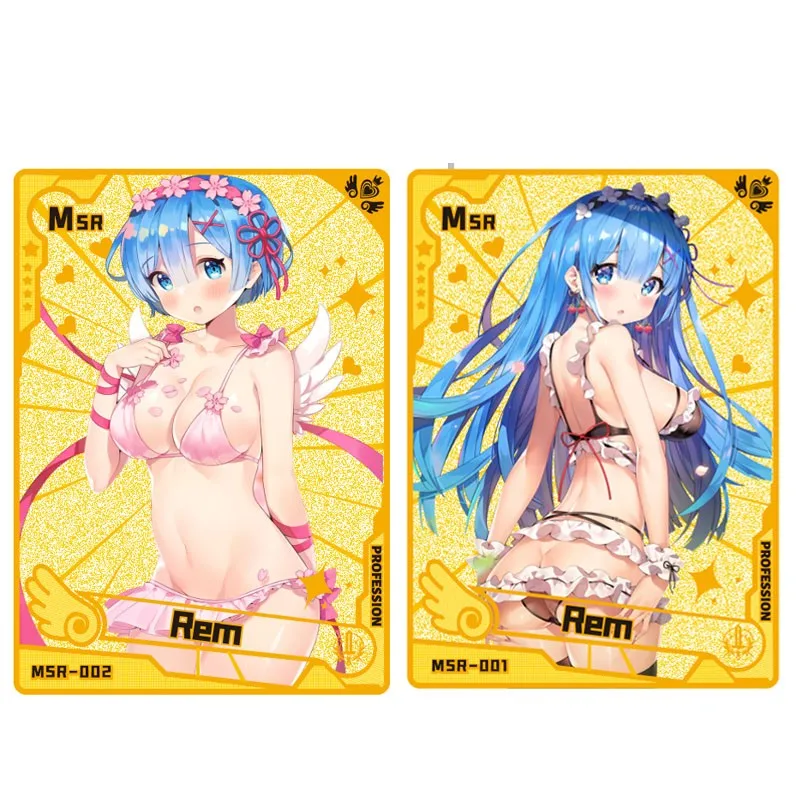 

Goddess Story Rem Kurumi Asui Tsuyu OCHACO URARAKA MSR Metal Collection Cards Child Kids Birthday Gift Game Cards Table Toys