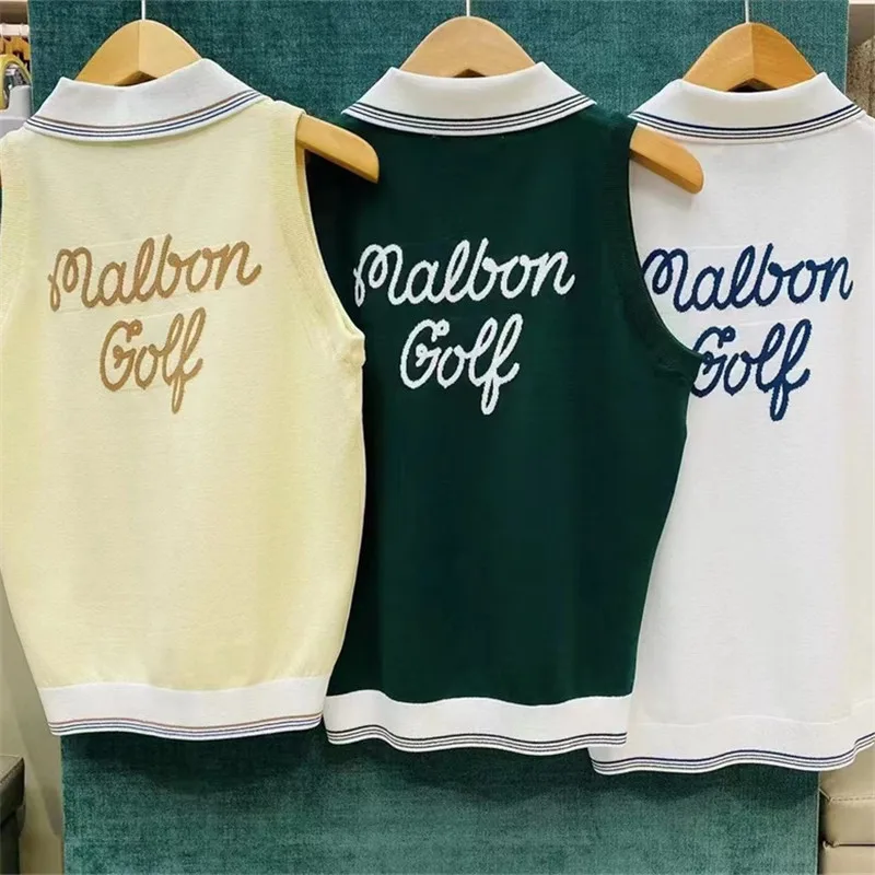 

2023 Spring Golf Clothing Women Warm Vest Wear Comfortable Elastic Soft Sports High Quality Anti Pilling Cotton Knitwear Jacket