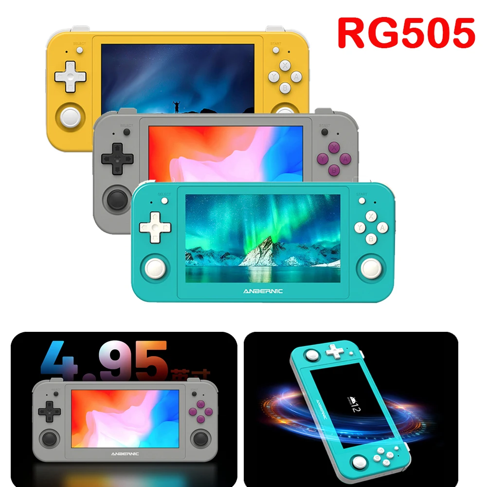 

RG505 Handheld Game Player Console Android 12 4.95'' OLED Touch Screen Portable Video Game Console With Hall Joyctick OTA Update