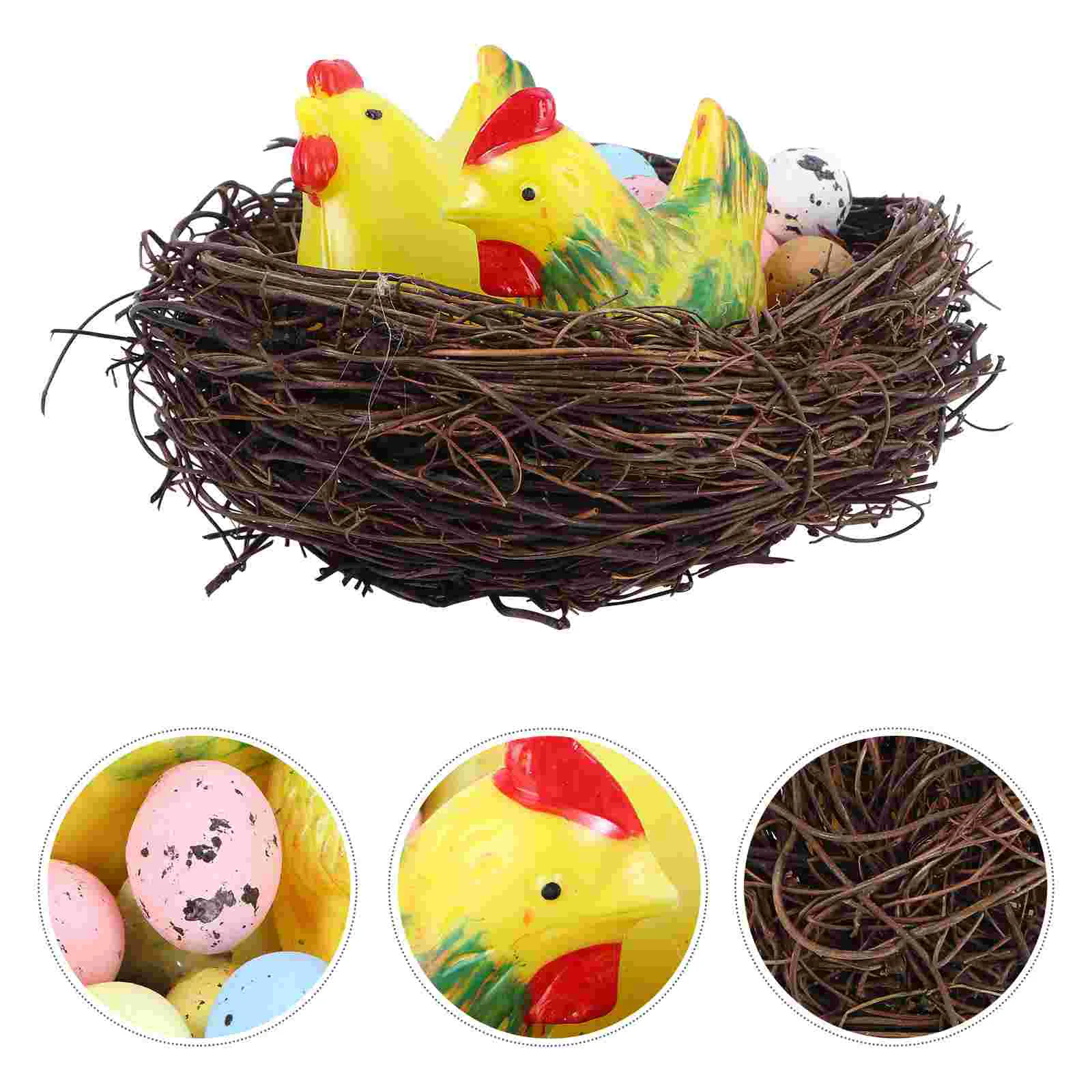 

Artificiales Para Bird Eggs Dinner Table Bunny Baby Chick Stuffed Animal Wreath Easter Nest