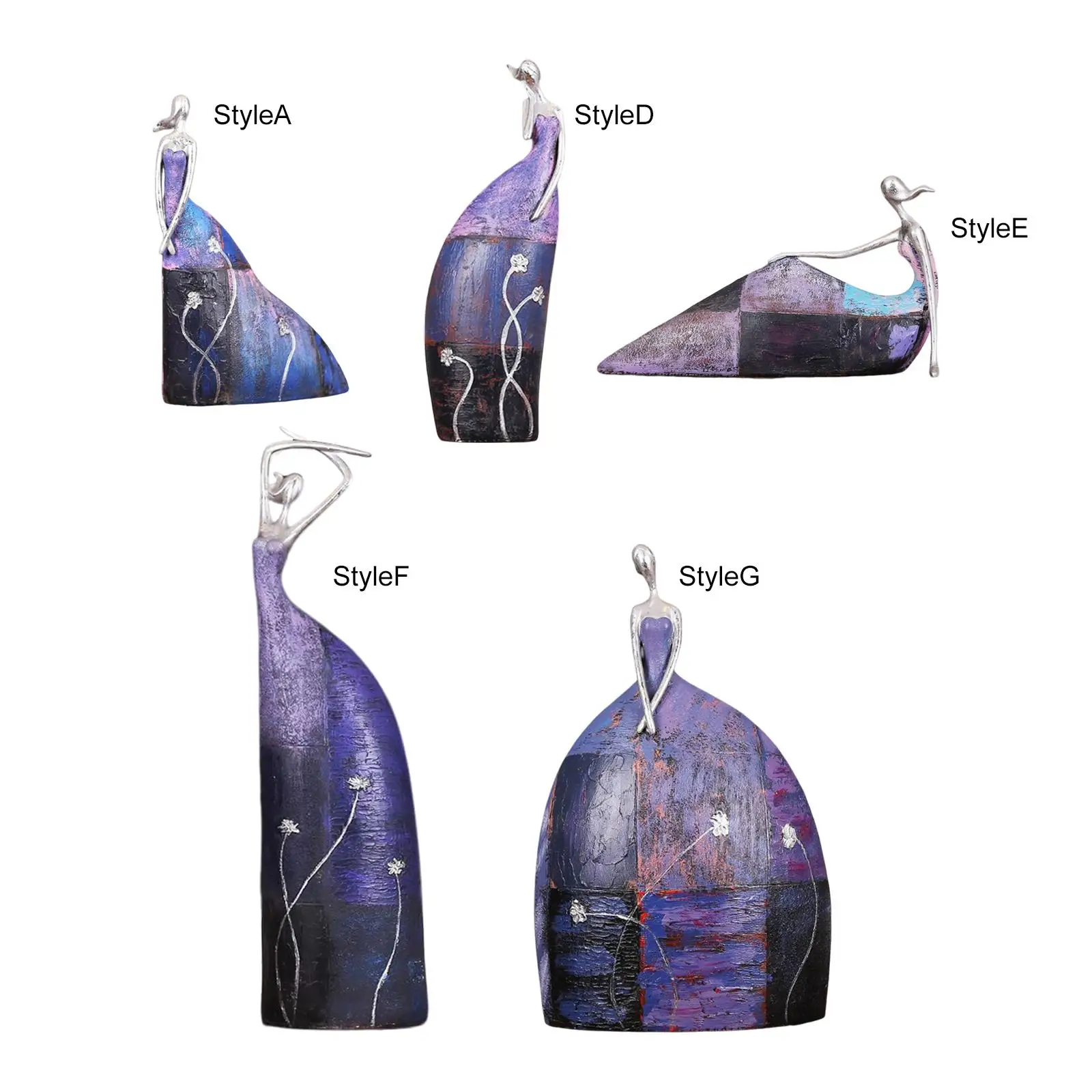 

Креативная Статуэтка абстрактной леди, статуэтка с орнаментом, реквизит для фотографий, Статуэтка из смолы для стола, столешница, спальня, д...