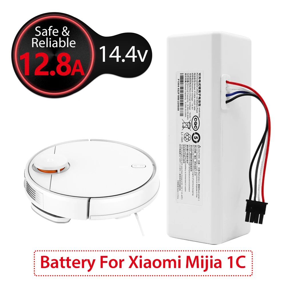 

for Xiaomi Robot Battery 1C P1904-4S1P-MM Mijia Mi Vacuum Cleaner Sweeping Mopping Robot Replacement Battery G1 12800mAh
