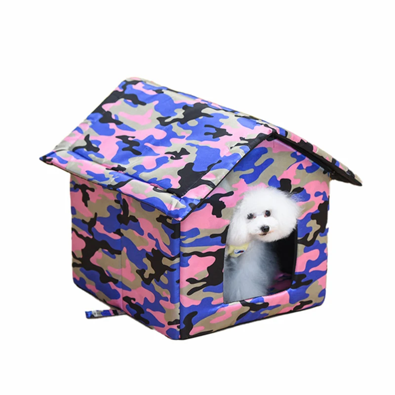 

Cat House Free Shipping Outdoor Camouflage Waterproof Pet House Thickened Cat Nest Tent Cabin Pet Bed Tent Cat Kennel Travel