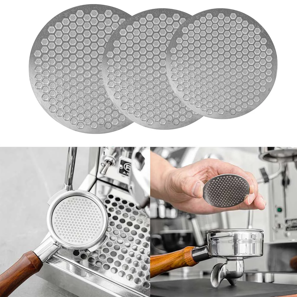 

Reusable 51 53 58mm Espresso Puck Screen Double Layer Metal Coffee For Portafilter Coffee Puck Screen Basket Coffeeware