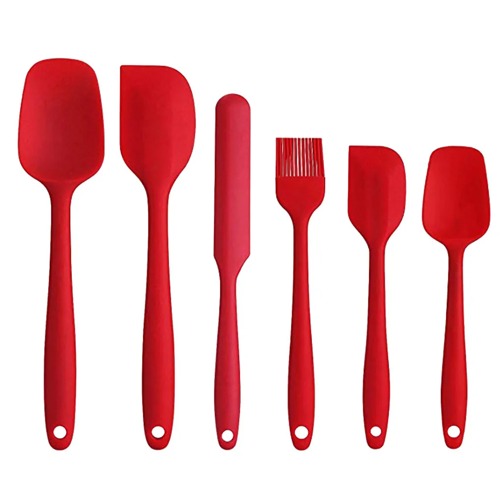 

Scraper Cooking Piece Set Kitchen Silicone Gift Baking Nonstick 6 New Spatula Kitchen Gardget