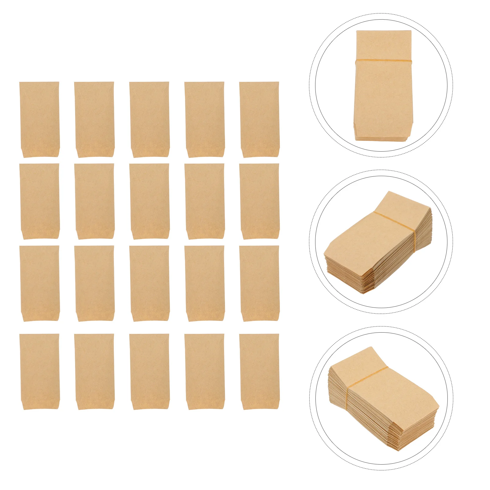 

100 Pcs Brown Tiny Envelopes Brown Kraft Bags Coin Envelopes Kraft Brown Envelopes Kraft Paper Bag Corn Chocolate Bags