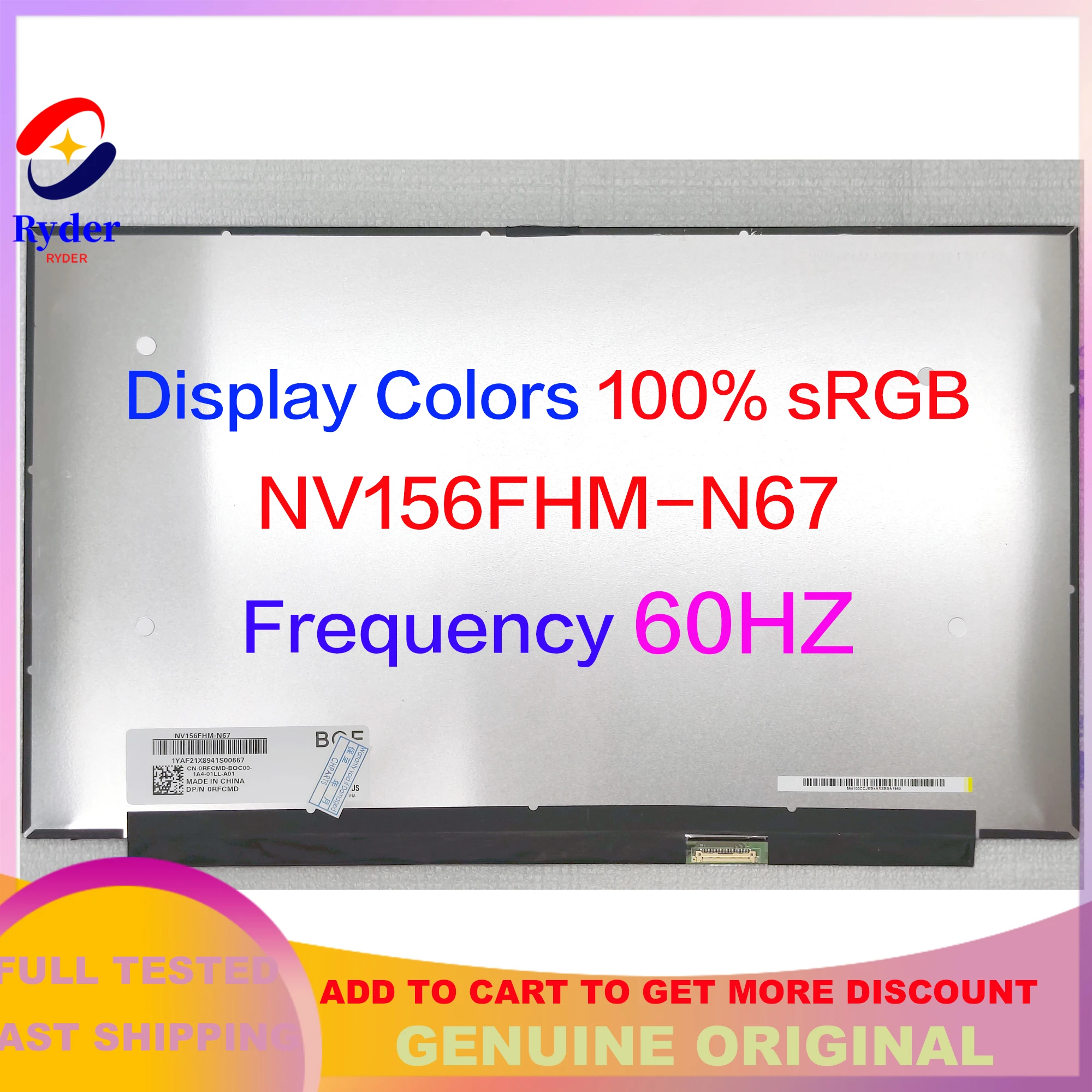 15 6-дюймовый экран NV156FHM-N67 FHD 1920x108 0 IPS для ноутбука ЖК-экран панель матрица eDP 30