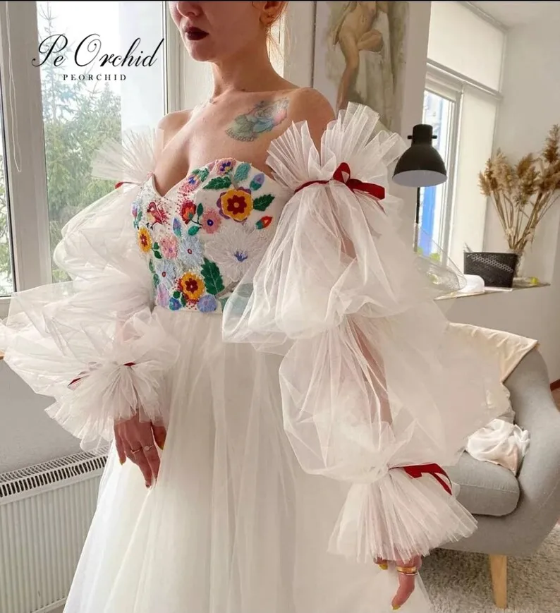 

Искусственные длинные тюлевые рукава PEORCHID для свадебной вечеринки, выпускного, оперы, перчатки невесты, свадебные рукава, аксессуары на заказ