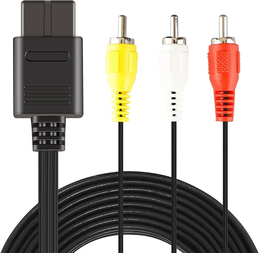 

500 шт. 1,8 м 6 футов AV Аудио Видео кабель Шнур для Nintendo 64 N64 Gamecube GC Super Nintendo SNES игровая консоль AV/TV кабели