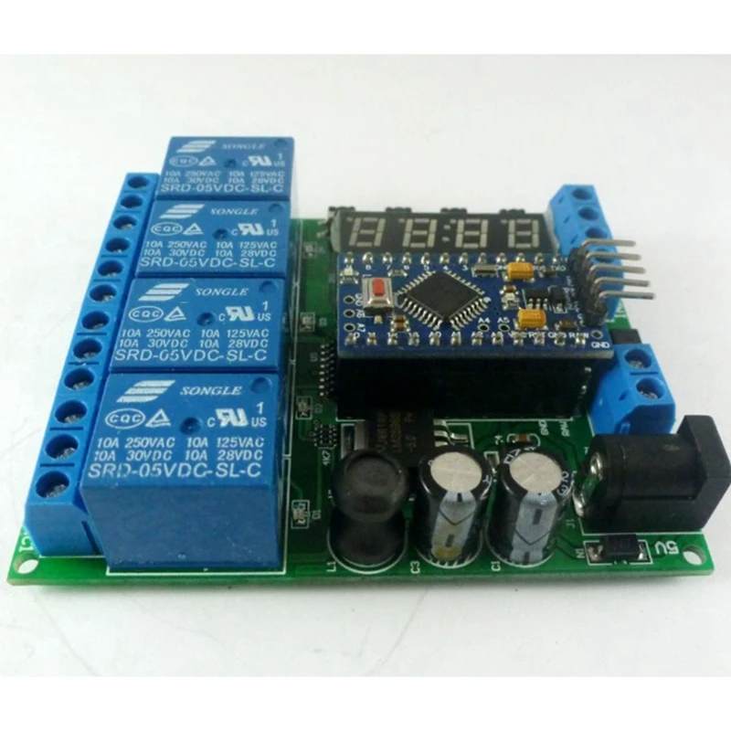 Плата Mini PLC DC 5-24 В 4Ch Pro релейный модуль экрана для светодиодного дисплея Arduino