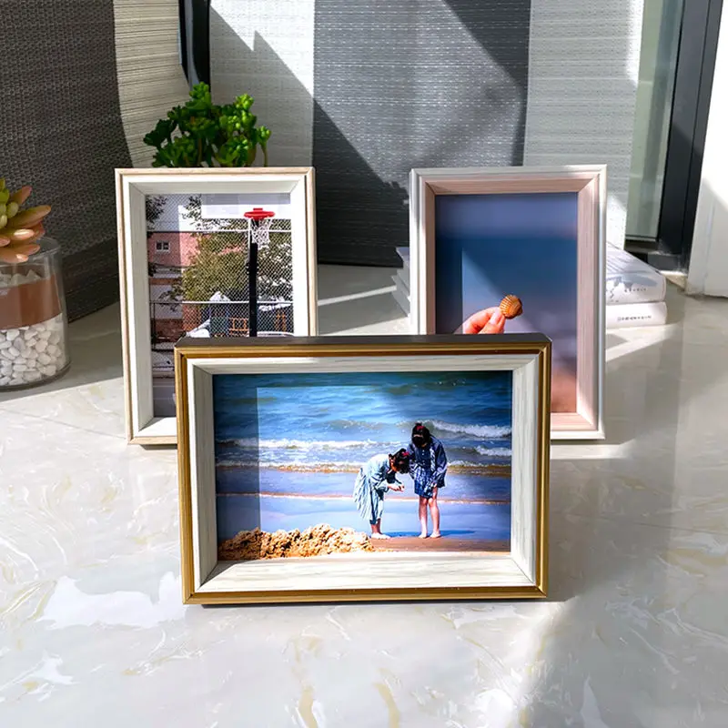 Photo Frame Decorative Picture Frame Modern Wood Grain Frame Family Gift Frame Certificate Home Decor Gallery Wall Frames Set