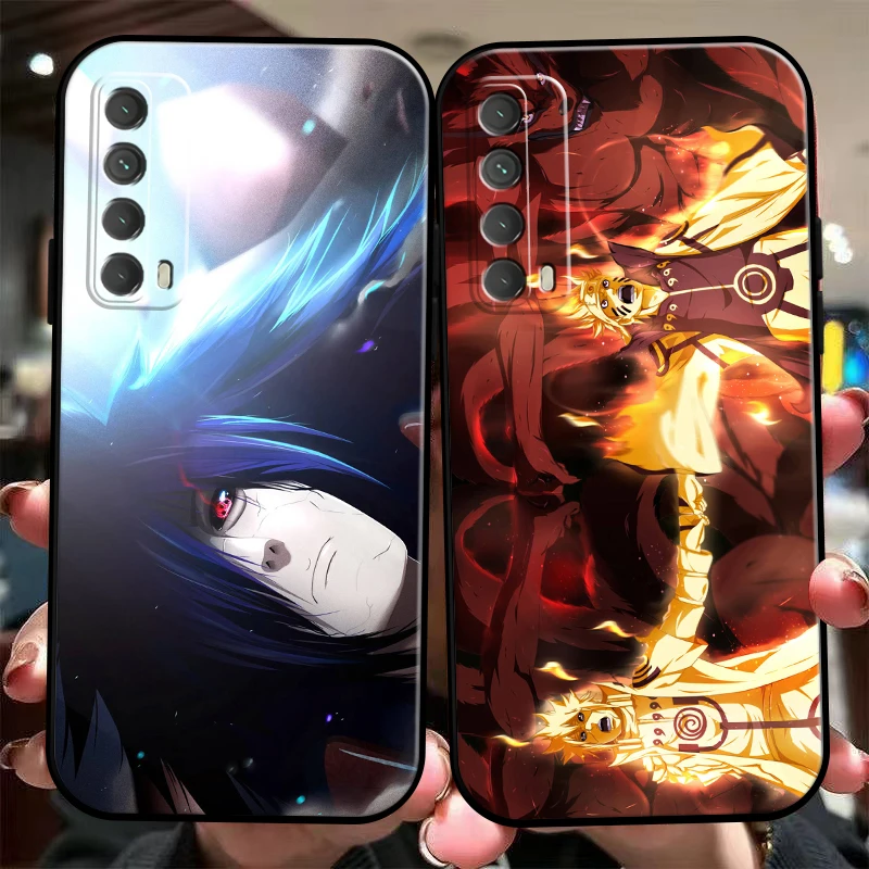 

Japan NARUTO Anime Phone Case For Huawei P Smart Z 2019 2021 P20 P20 Lite Pro P30 Lite Pro P40 P40 Lite 5G Liquid Silicon Coque