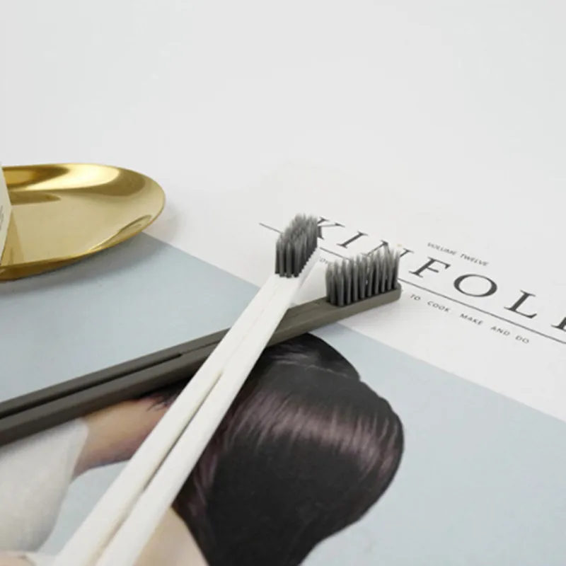 

Ультратонкая бамбуковая зубная щетка с древесным углем, набор, многоразовые мягкие Нескользящие зубные щетки для взрослых, для мужчин, женщ...