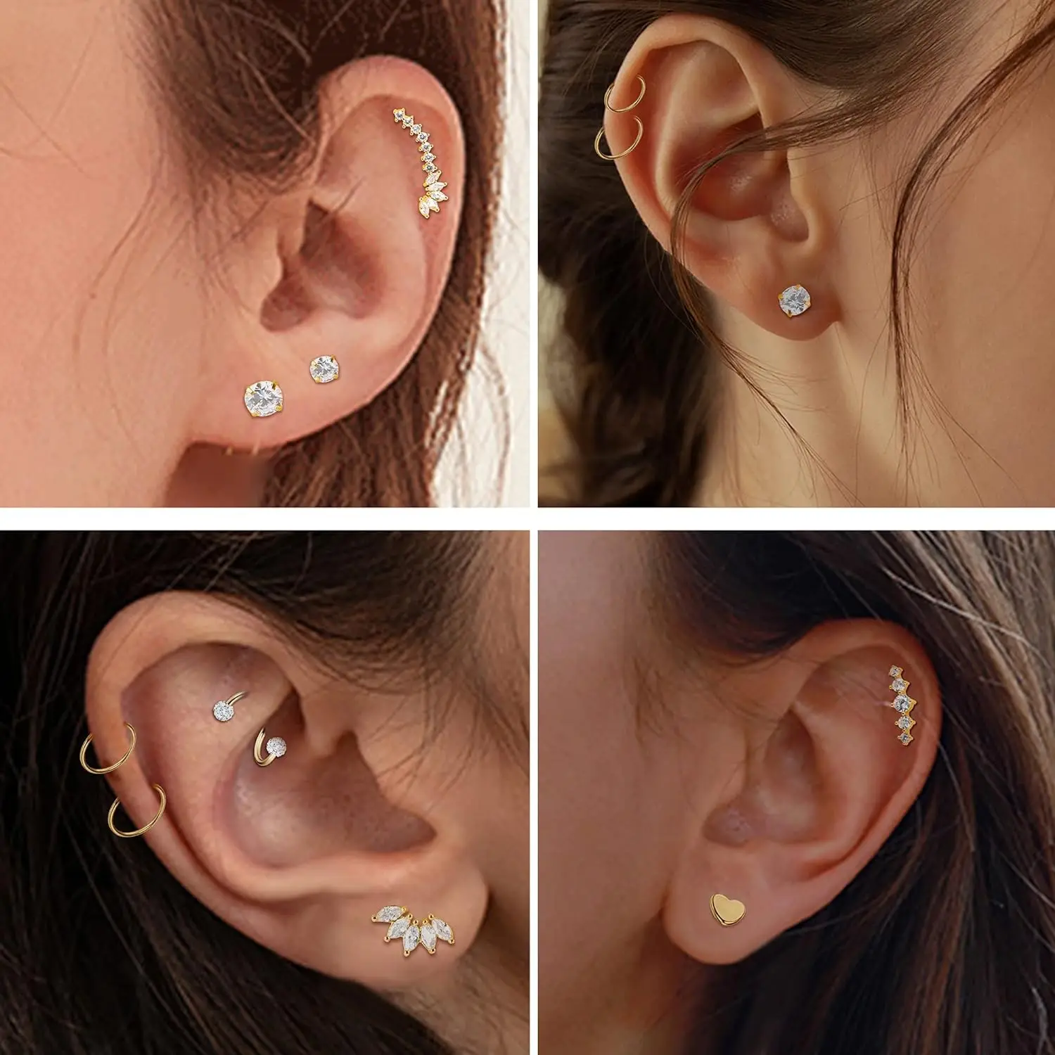 FASACCO 1 шт. пирсинг для носа из нержавеющей стали кольца губ серьги раковины