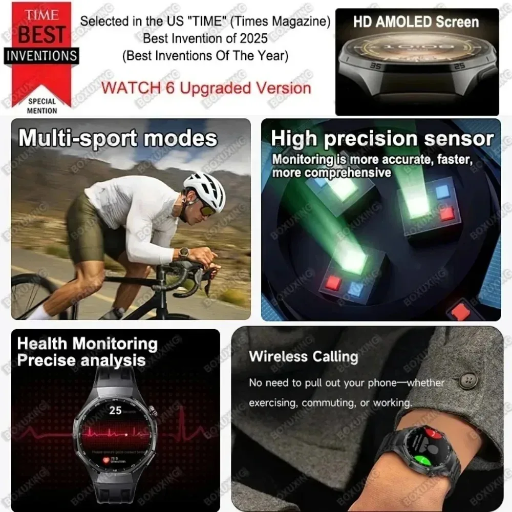 Фото Смарт-часы Xiaomi 029465 Watch 6 Pro с AMOLED-экраном, HD-трекером, Bluetooth-звонками, водонепроницаемостью, мониторингом здоровья и спортивными функциями для мужчин №2