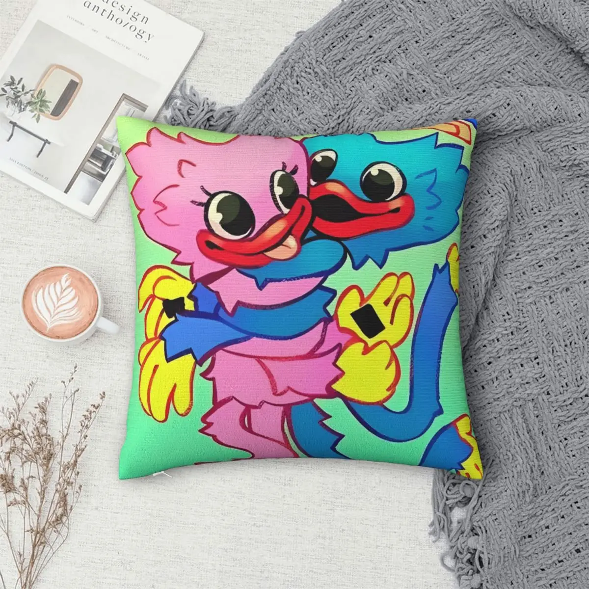 H-Huggy милая квадратная наволочка W-Wuggy чехлы для подушек видеоигр забавная