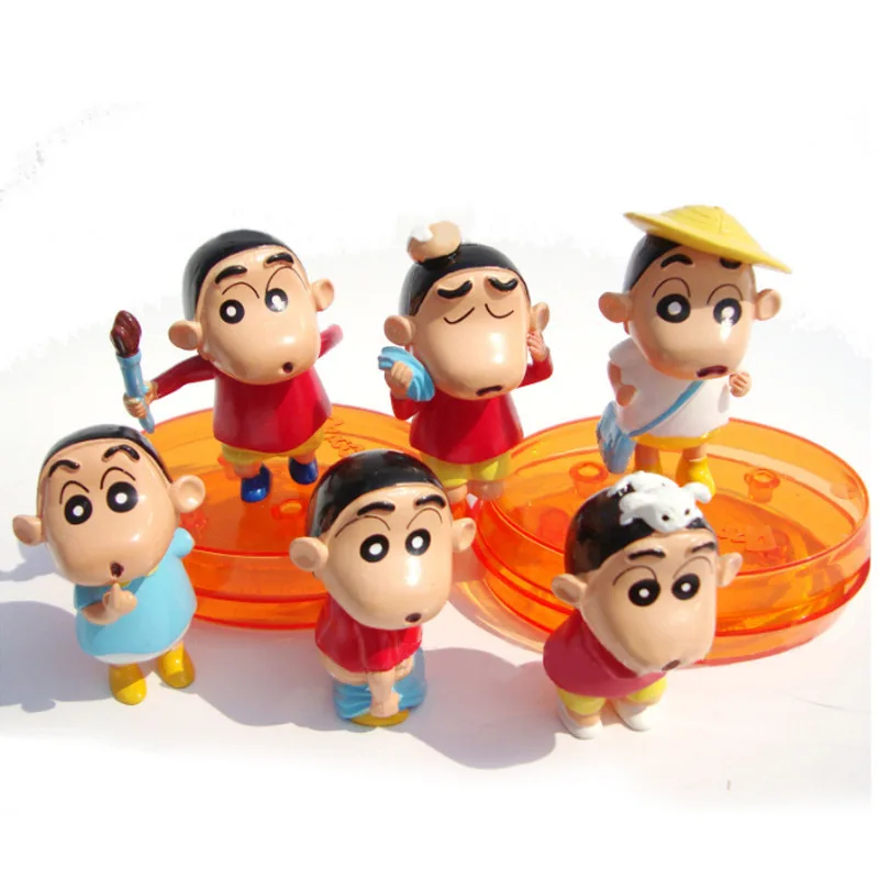 

Bandai Crayon Shin-chan Q Edition Figures Around The World Daily Serie Animation Cartoon Trendy Play Collection Decor Doll Gifts