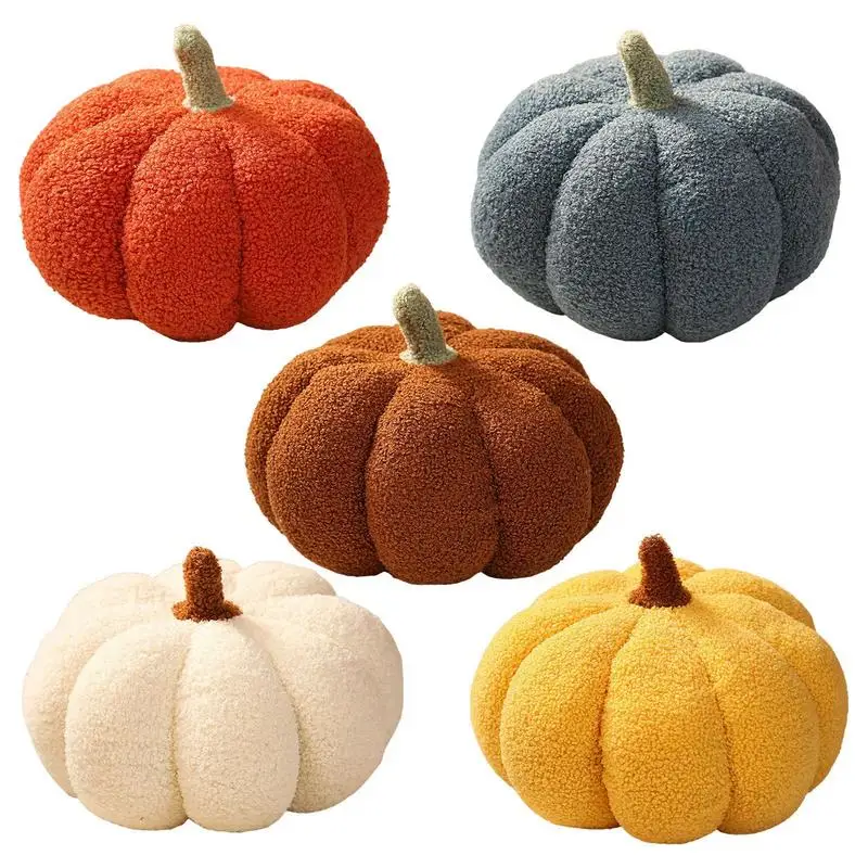 

Pumpkin Pillow Super Fluffy Pumpkin Pillow Cushion Plush Toys Cute 3D Pumpkin Decorative Pillow Cushion for Home Decor