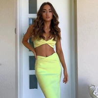 strapless bodycon dress sexy women hollow out sleeveless backless summer beach simple solid dresses party club midi 2022 new