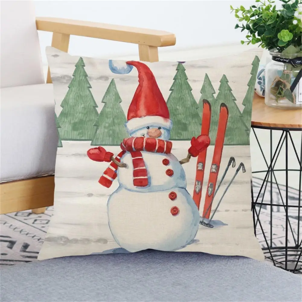 

Pillow Case Fashion Lightweight Cozy Christmas Pattern Throw Pillow Case Home Decor Daily Use Throw Pillow Case Cushion Cover