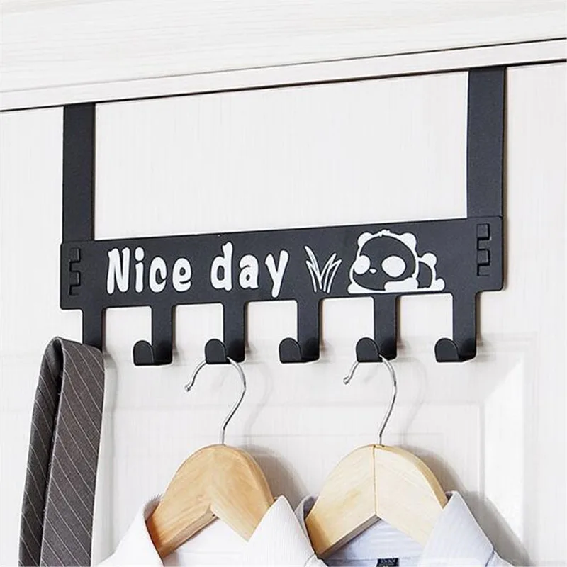 

No Home Drilling Bag Hat Hooks Door Organizer Hook Detachable Wall Bathroom Hanger Hanger Clothes Rack 6 Day Nice Holder Storage