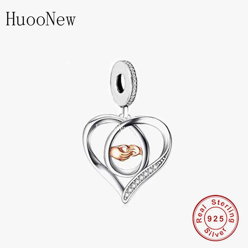 

Fit Original Brand Charm Bracelet 925 Silver Mother Hold Baby Hands Love Forever Bead For Making Mother's Day Berloque 2022