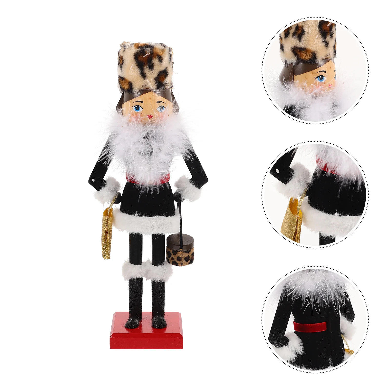 

Gift Christmas Christmas Nutcracker Ornaments Wooden Nutcracker Soldier Desktop Nutcracker Figures Female Soldier Decoration