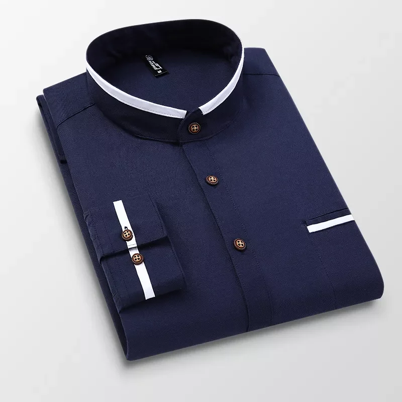Men's Oxford Casual Long Sleeve Shirt Classic Style Fashion Business Brand Shirt Male Clothes New Autumn