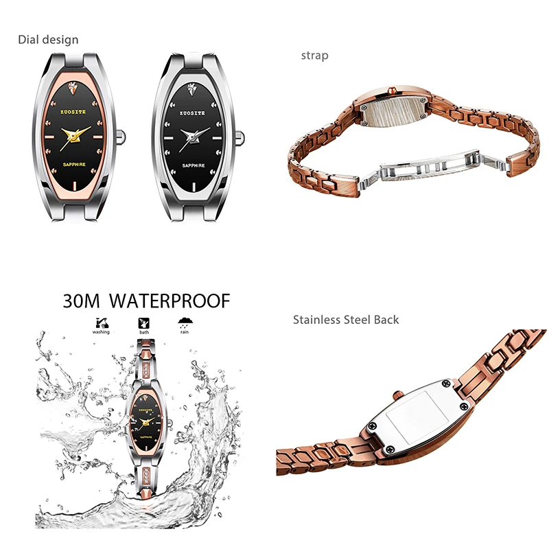 Luxury Brand Slim Watch Women Gold Original Quartz Hand Clock Girlfriend Gift Waterproof Elegant Steel Small Wristwatch Ladies