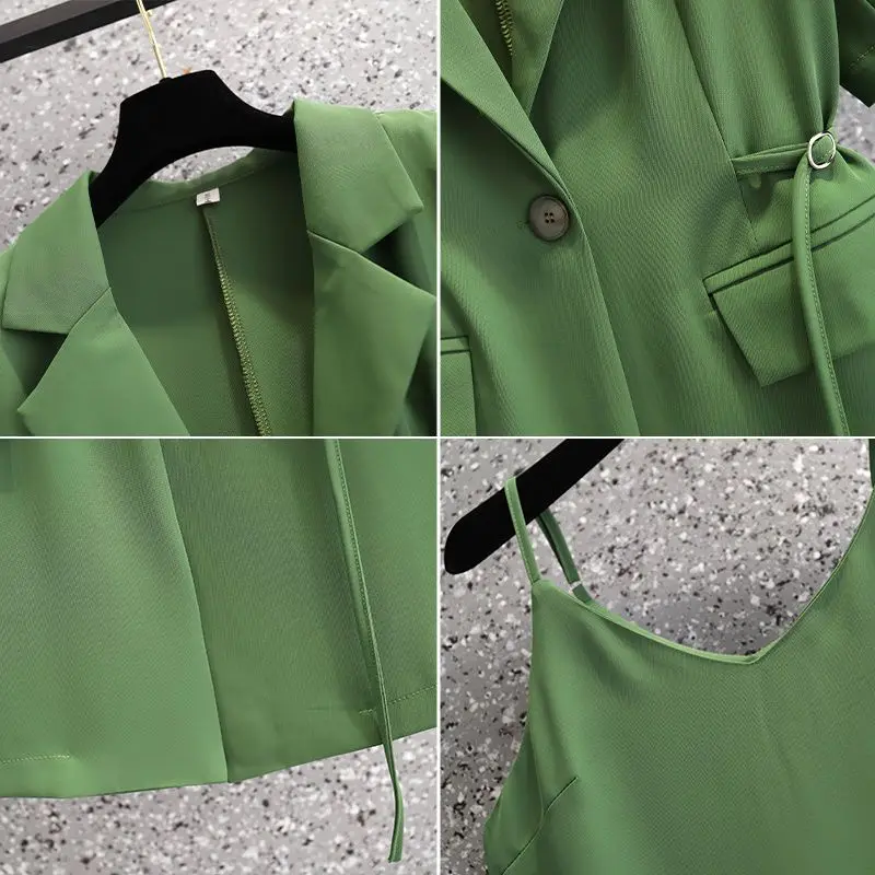 Fashionable Reducing Age Suspender Dress Women's Suit 2023 Spring and Summer New Style Style Waistband Show Thin Two-piece Set