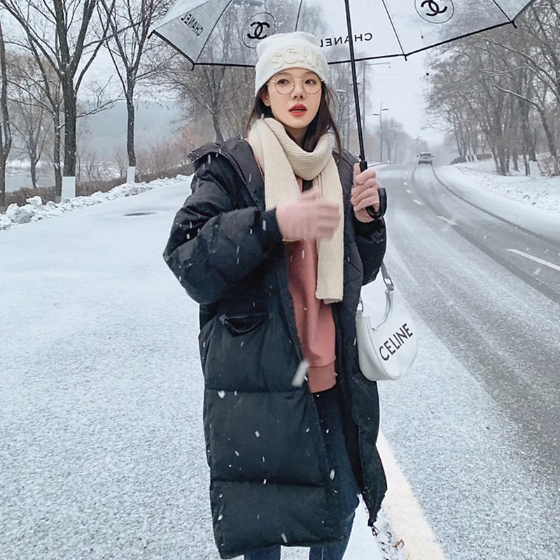 Cotton Coat Womens 2022 Winter New Thick Cotton Jacket Mid-length Korean Loose Cotton Jacket Bread Jacket Women