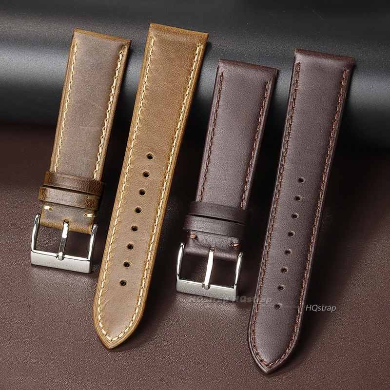Ремешок из воловьей кожи для мужских и женских часов