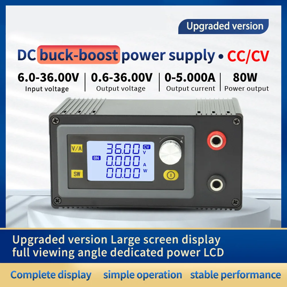 

SK80H CNC DC-DC Buck Boost Converter CC CV 0.6-36V 5A 35W 80W Constant Voltage Current Adjustable Regulated Power Supply Module