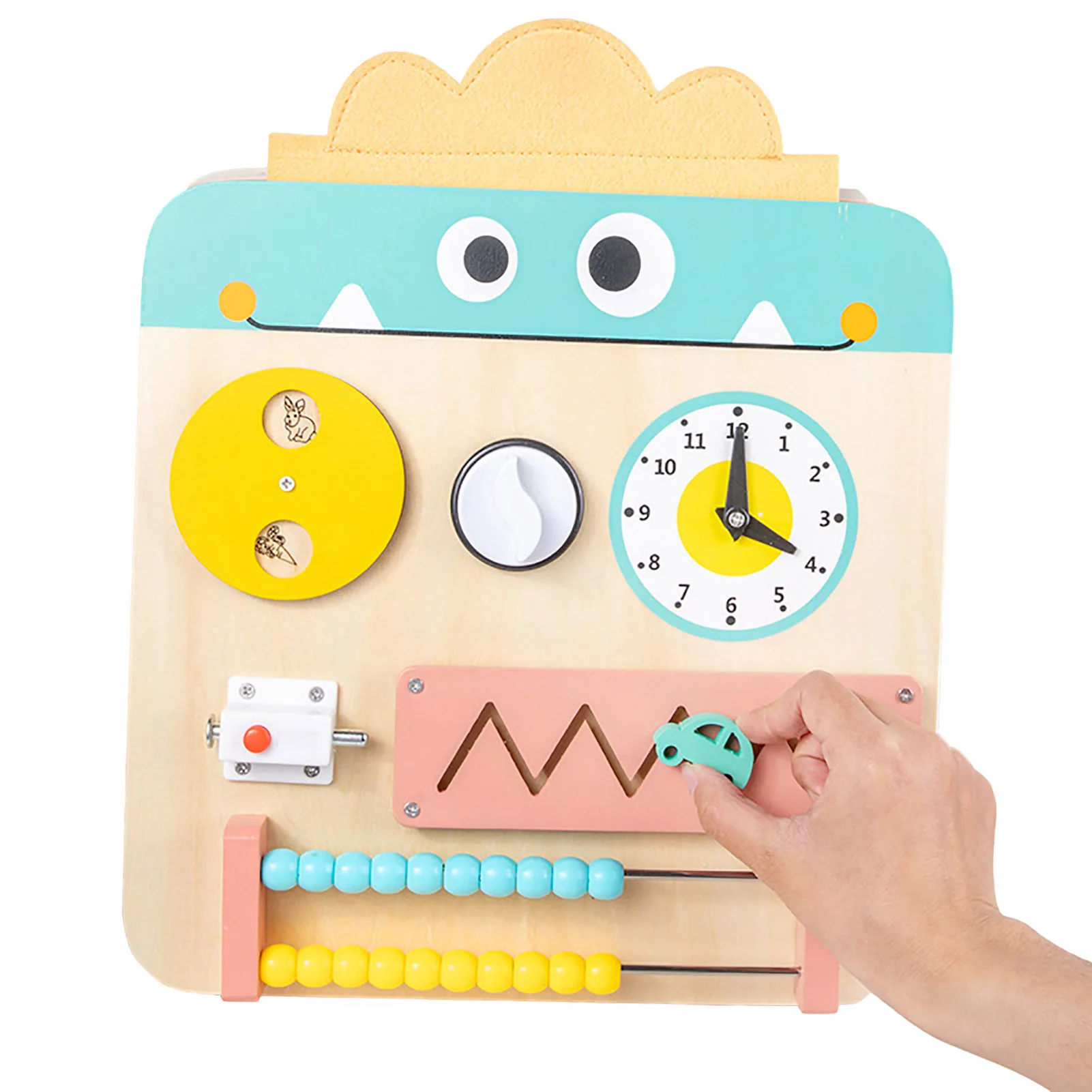 

Toddler Busyboard Toy | Montessori Wooden Sensory Toy For Toddlers | Multiple Activity Board For 1 2 3 Years Old Preschool Kids