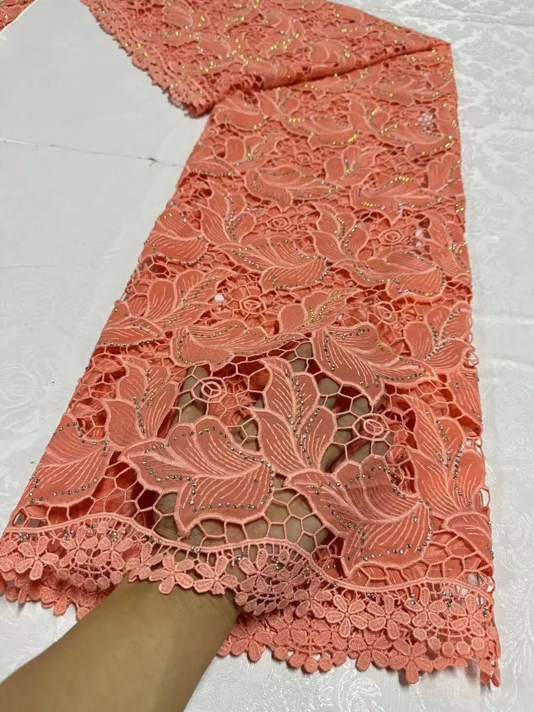 Новейшая африканская кружевная ткань 2024 высокого качества хлопчатобумажные