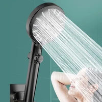 shower head water saving black 6 mode adjustable high pressure shower supercharged massage eco shower bathroom accessories 50