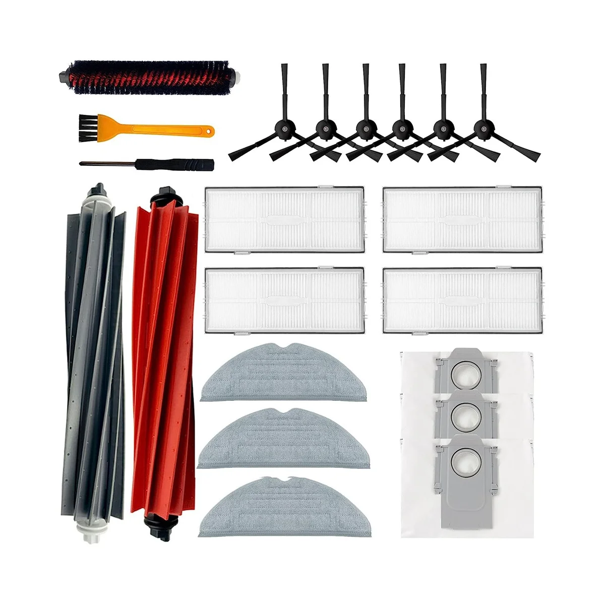 

Accessories Kit for Roborock S8 Pro Ultra Robot Vacuum, Main Dual Brush Roller Cleaning Brush Side Brushes Hepa Filters