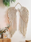 Макраме гобелен в стиле бохо крыло ангелов настенный Плетеный богемный Настенный декор домашнее украшение для квартиры спальни гостиной # WO