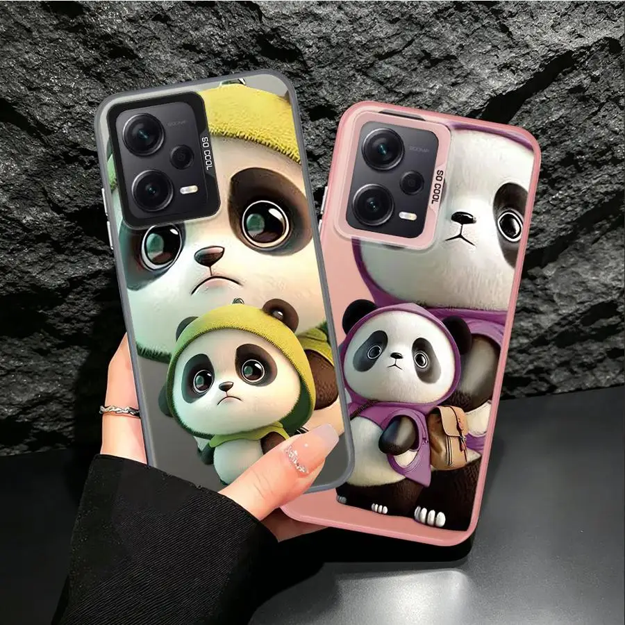 Фото Чехол для Xiaomi Poco C51 C50 F3 GT X3 NFC X3 Pro F4 X5, задняя крышка для телефона с рисунком панды №1