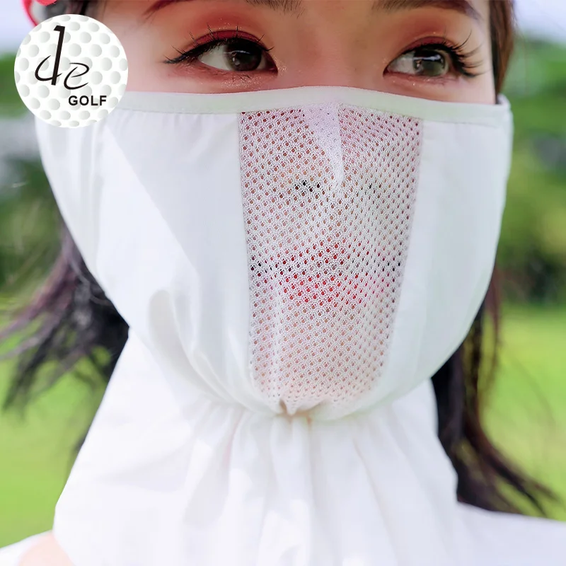 2PCS High Quality Ice Silk Bib Mask for Men Women Outdoor Sports Sunscreen UV Protection Coolmax Breathable Golf Accessories