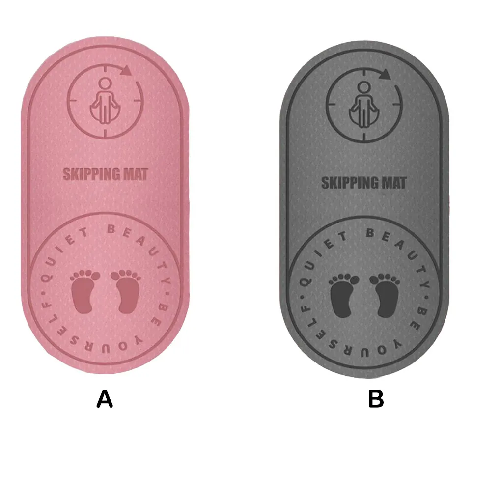 

Yoga Mat Shock Absorption Exercise Fitness Sport Gym Skipping Workout Pad Professional Indoor Noise Cancelling Pink