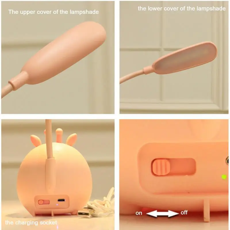 Складная Настольная лампа милая для гостиной с 3 режимами освещения в виде оленя