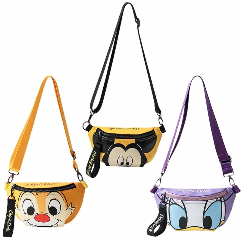 

Сумка на плечо из ПУ кожи, портативная нагрудная сумочка-мессенджер с героями Диснея, Дейла, Дейзи, Дональда, Микки, Минни Маус