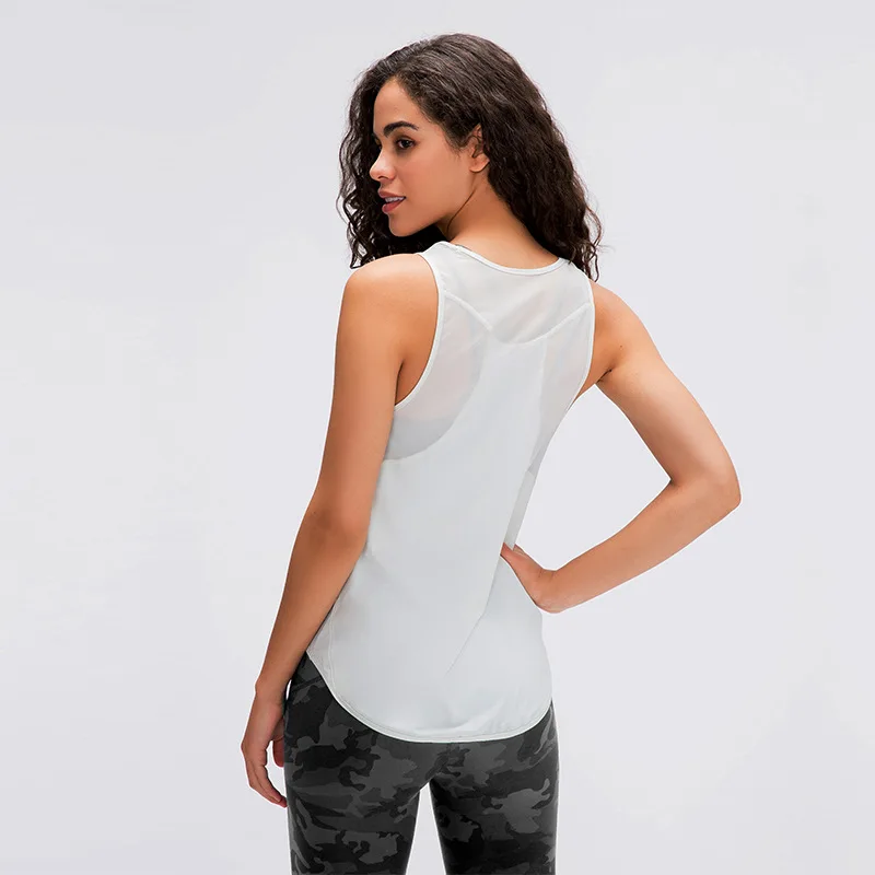 Lulu Women's Vest Tank Top Gym Yoga Fitness Sports Top Womens Clothing Quick Dry Workout Breathable West Crop Top Training Vests