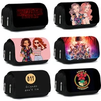 2022 new anime stranger things pencil bags students stationery supply pen pencil holder cartoon purse gift cosmetic case bag