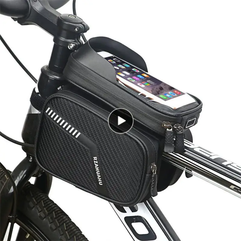 

Worthwhile Mountain Bike Mobile Phone Front Hanging Black Front Beam Package Waterproof Touch Screen Storage Bag Sensitive